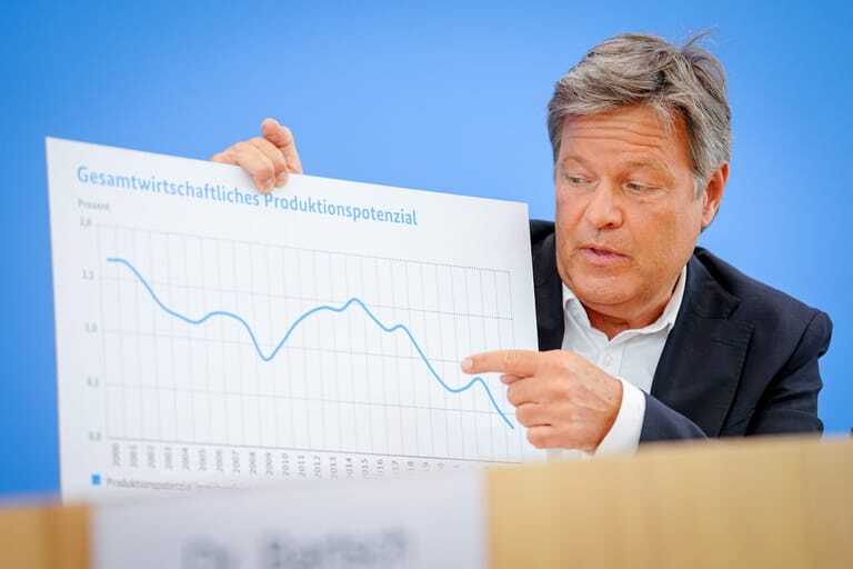 Bundeswirtschaftsminister Habeck senkt die Wachstumsprognose &ndash; die deutschen Wirtschaftszahlen bleiben weiter schwach.