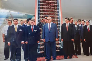 Hans Ulrich K&ouml;hler beim Staatsbesuch in der Ukraine.