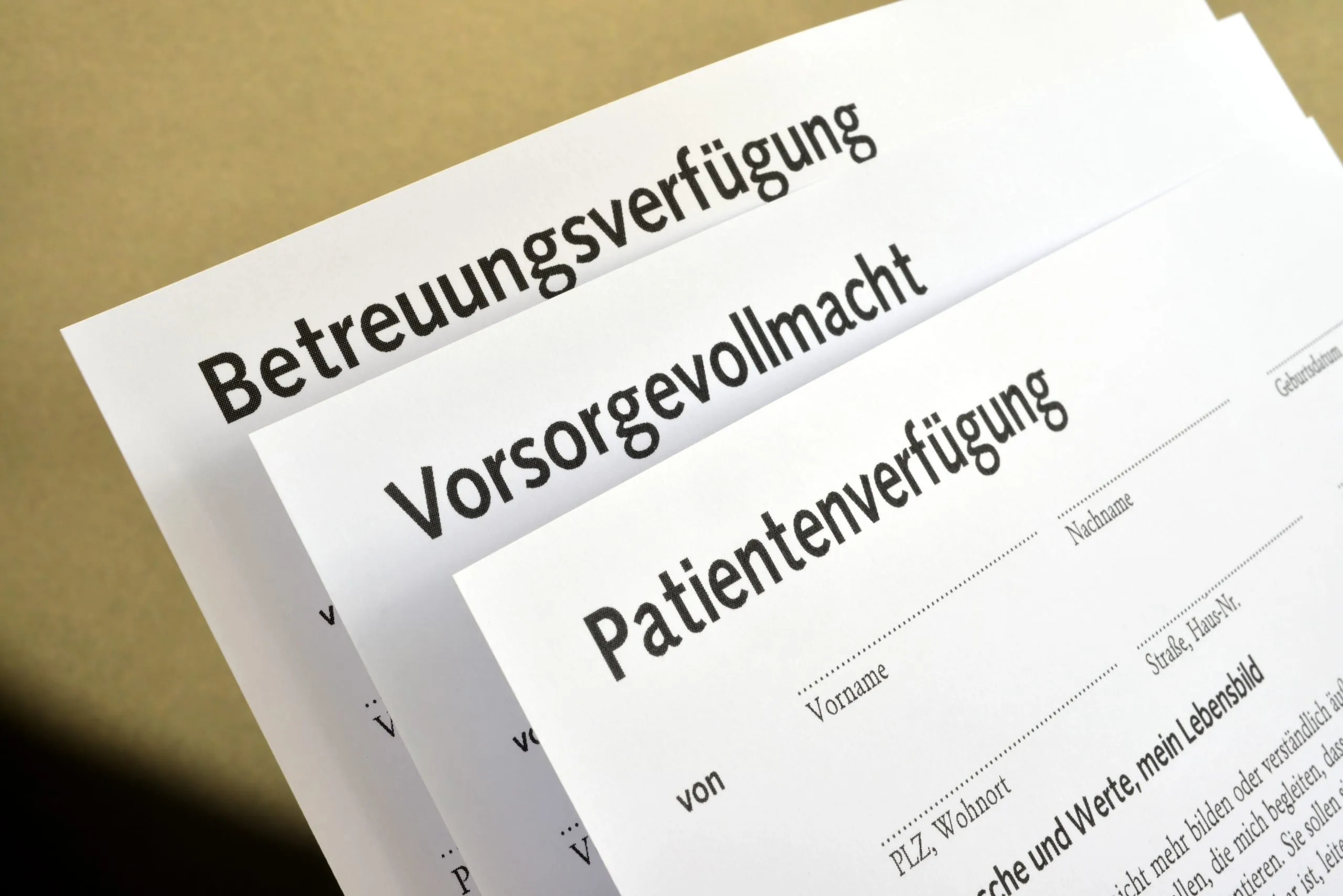 Diese 7 Dokumente regeln Ihre rechtliche Vorsorge