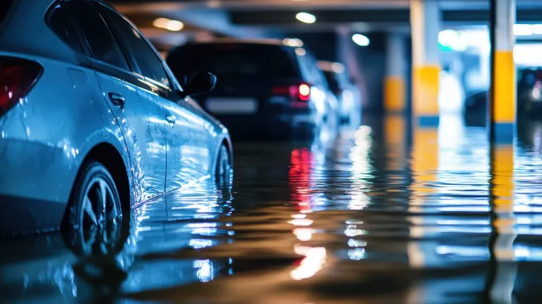 Hochwasser in Tiefgarage