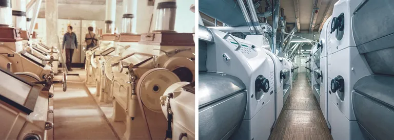 Walzenst&uuml;hle gestern und heute.