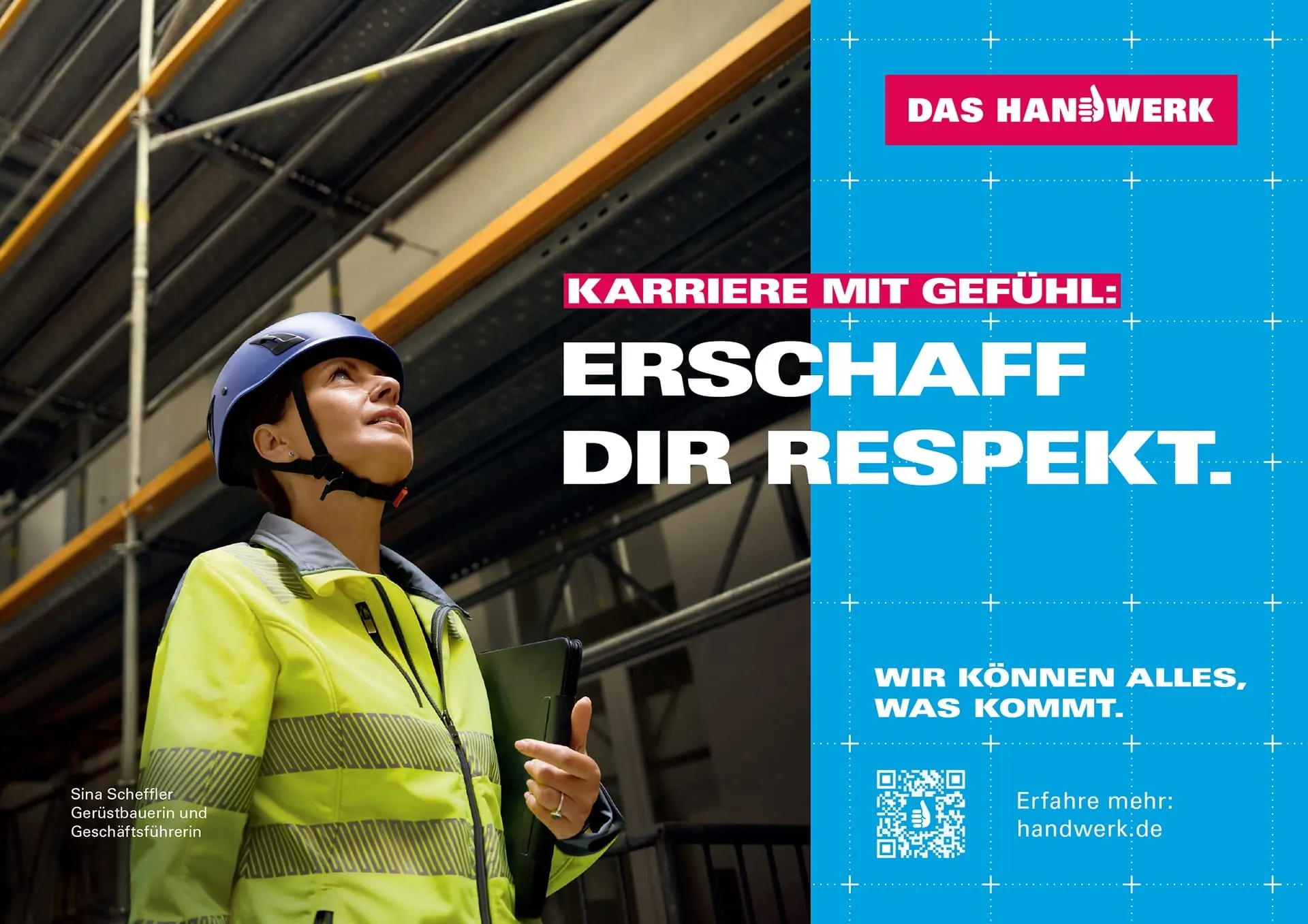 Imagekampagne "Das Handwerk": Gerüstbauerin Sina Scheffler