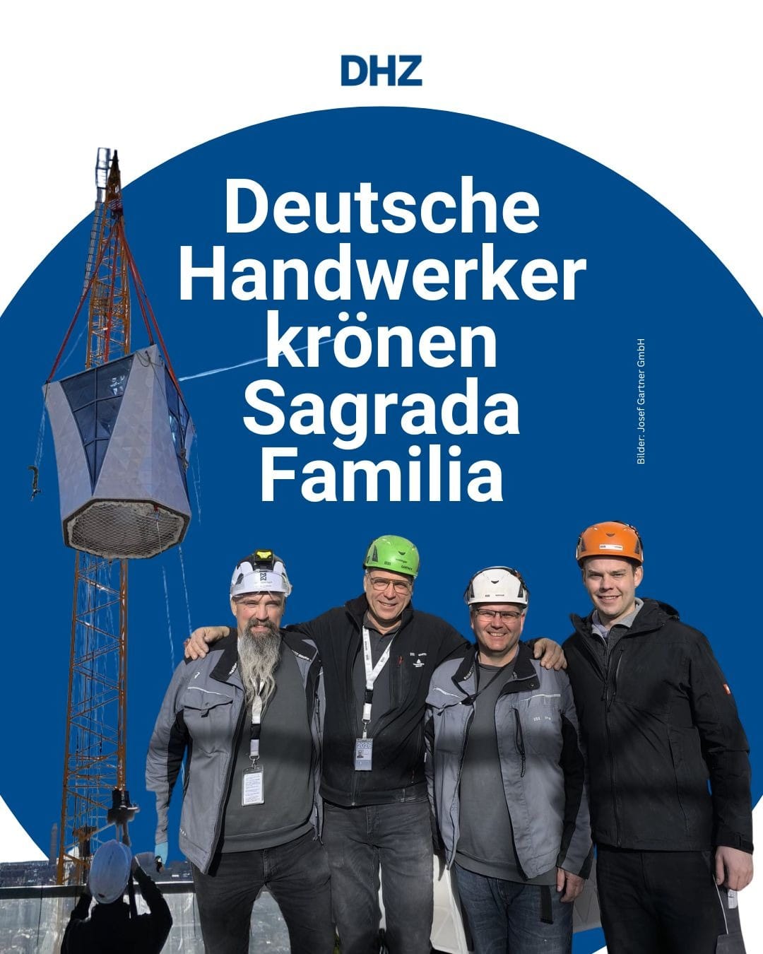 Handwerker krönen Sagrada Familia