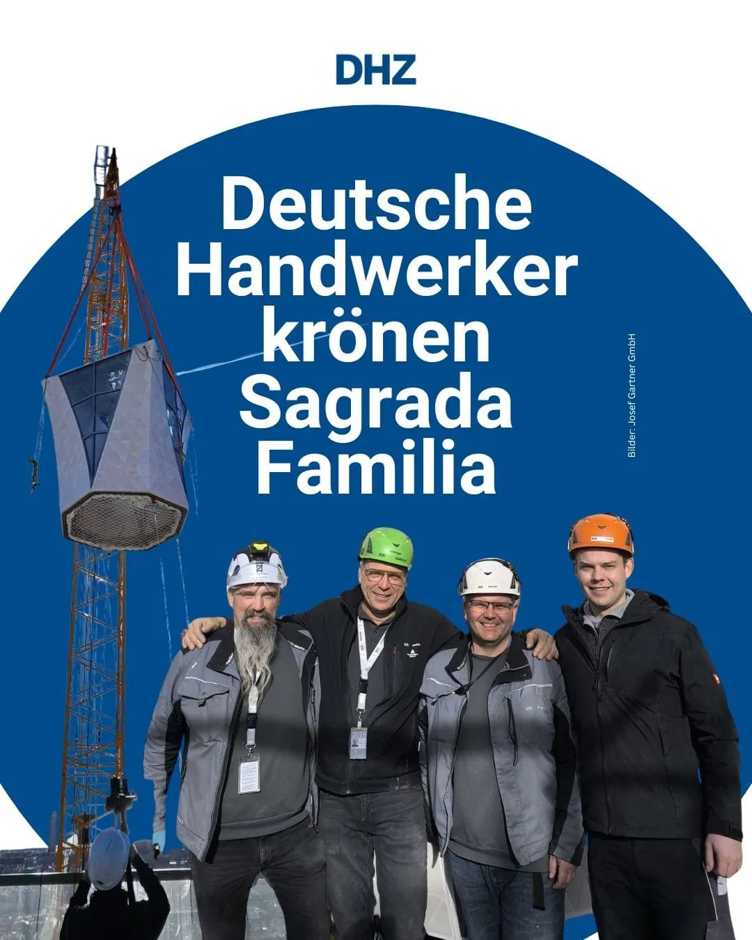 Handwerker krönen Sagrada Familia