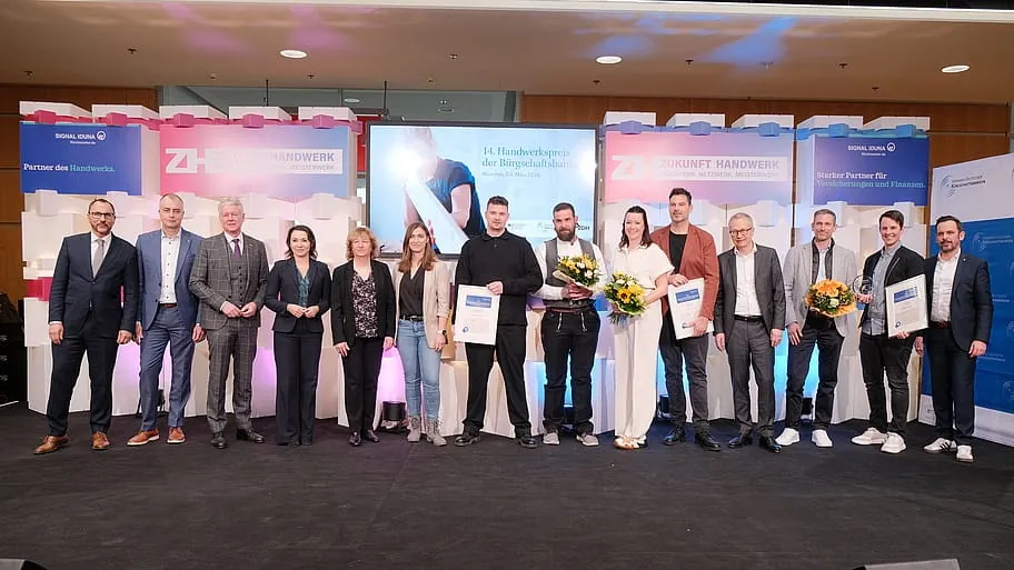Die Gewinner des 14. Handwerkspreises der Bürgschaftsbanken