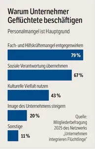 Grafik Warum Unternehmer Geflüchtete beschäftigen