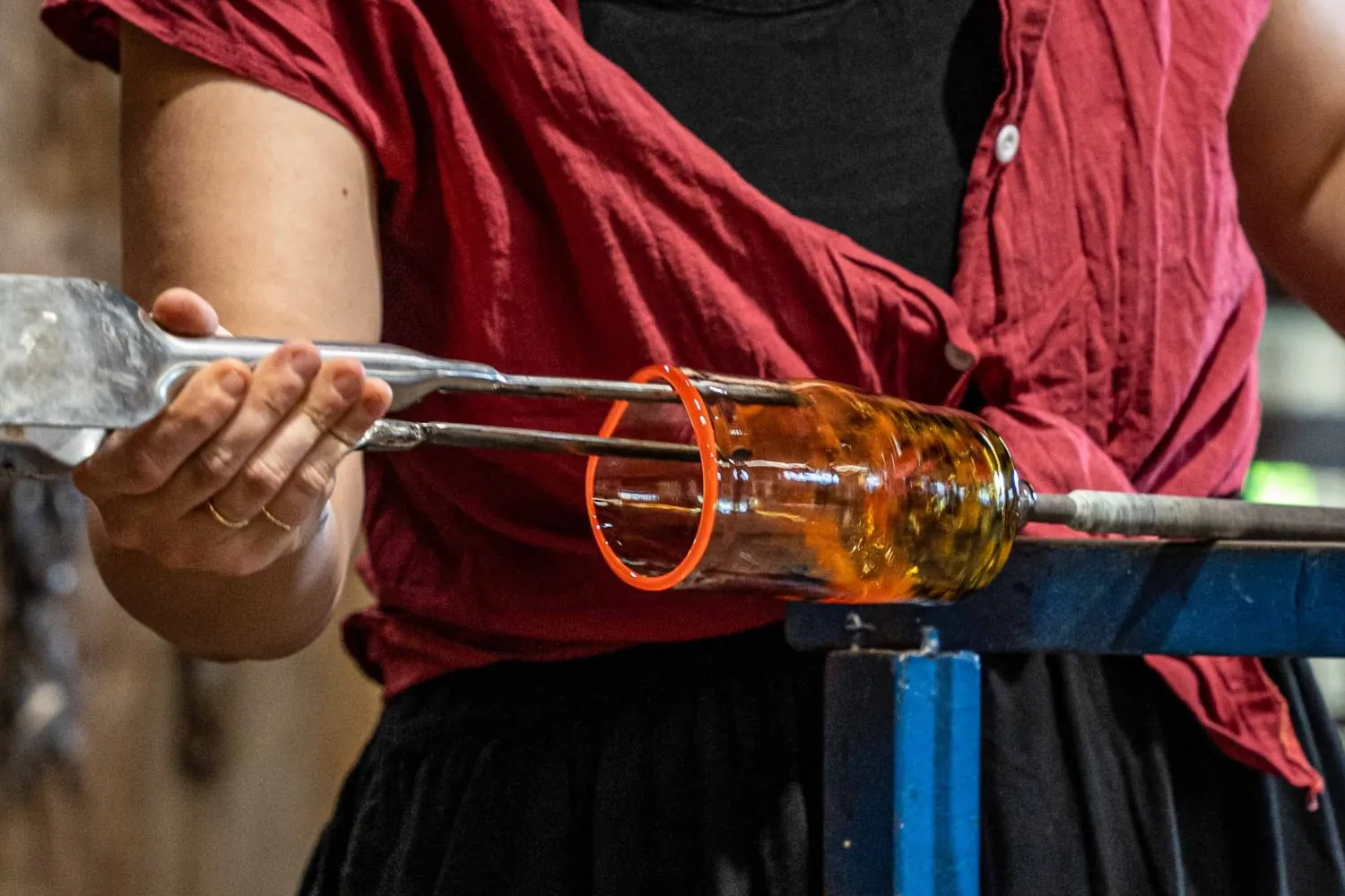 Glas auftreiben