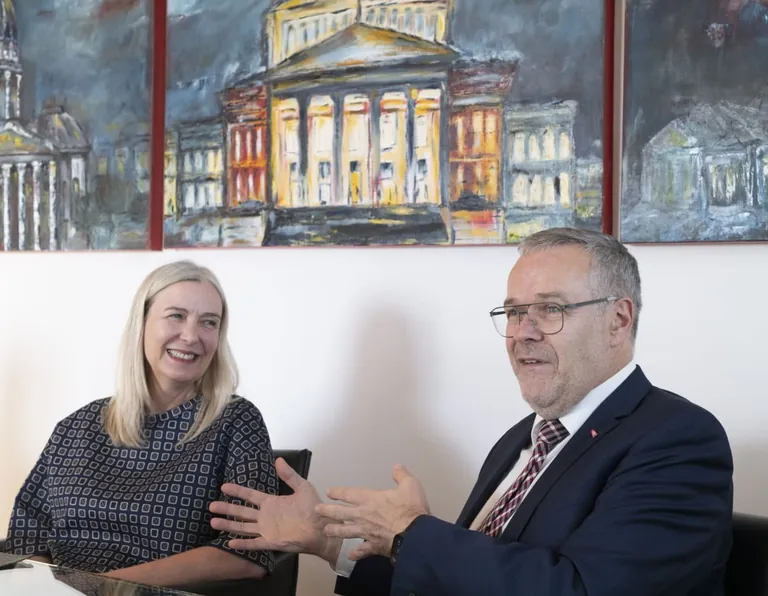Prof. Marion Ackermann und Jörg Dittrich